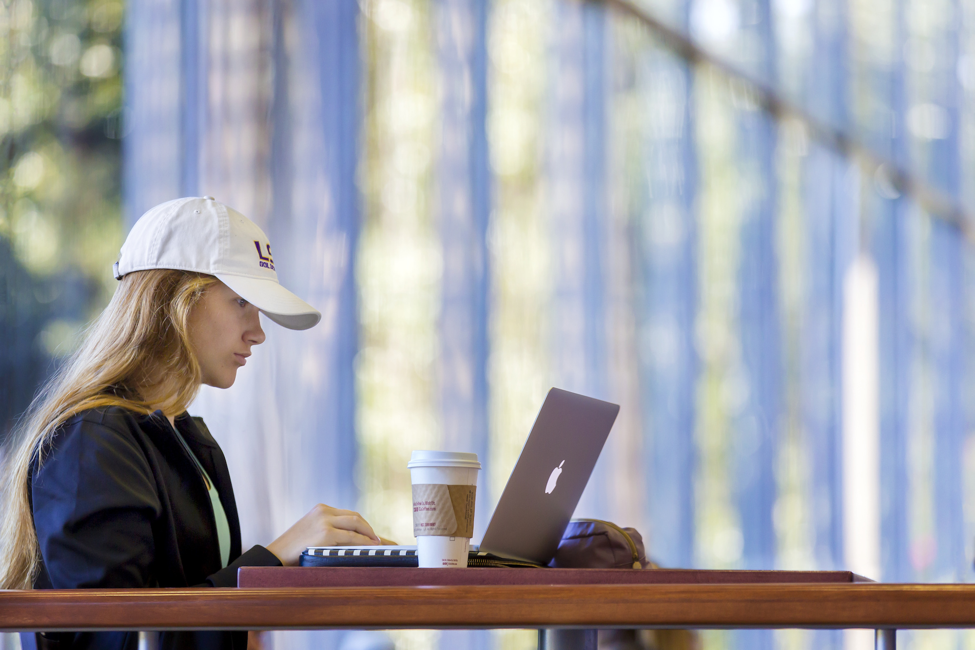 student on computer