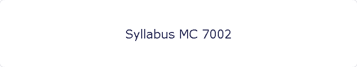 Syllabus MC 7002