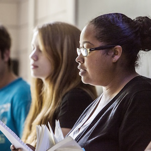 Students give philosophy presentations.