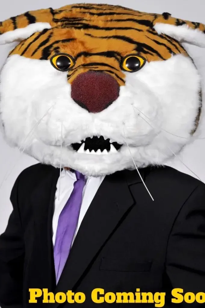 Mike the Tiger in a suit